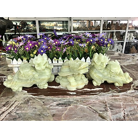 Mua Bộ combo Tỳ Hưu dài 15cm và Tượng Long Quy Rùa đầu rồng phong thủy dài 15cm đá ngọc onyx