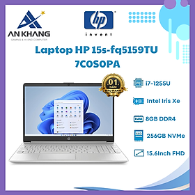 Mua Laptop HP 15s-fq5159TU 7C0S0PA (Core i7-1255U | 8GB | 256GB | Iris Xᵉ Graphics | 15.6inch FHD | Windows 11 | Natural silver) - Hàng Chính Hãng
