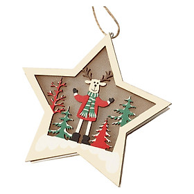 Christmas Tree Hanging Ornament Wooden Pendants for Yard Porch Friend Gift