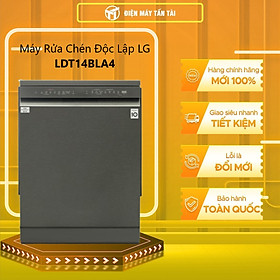 Máy rửa bát LG TrueSteam màu đen LDT14BLA4 - Công suất 1600 - 1800W - 10 chương trình rửa được 14 bộ chén đĩa - Hàng chính hãng