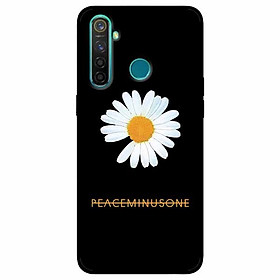 Ốp lưng in cho Realme 5 Pro Mẫu Cúc To Nền Đen