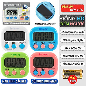 Mua Đồng Hồ Bấm Giờ Đếm Ngược 99  Hẹn Giờ Nấu Ăn Học Tập Hút Nam Châm 4 Màu TẶNG 2 PIN