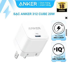 Mua   Quà Tặng Không Bán   Củ sạc nhanh  Anker  312 Powerport III Nano 20W - 01 cổng USB-C PiQ 3.0 tương thích PD - A2149 Hàng Chính Hãng