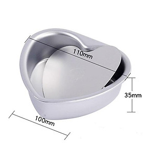 Khuôn Tròn Nướng Bánh Bông Lan Gato Sinh Nhật Đáy Rời Hình Tim Hợp Kim Nhôm Cao Cấp 4inch 6inch 8inch 10inch - MOUHEART