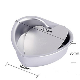 Mua Khuôn Tròn Nướng Bánh Bông Lan Gato Sinh Nhật Đáy Rời Hình Tim Hợp Kim Nhôm Cao Cấp 4inch 6inch 8inch 10inch - MOUHEART
