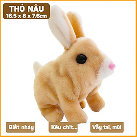 Đồ chơi cho bé MySun - Robot thú cưng con mèo, thỏ biết đi biết nhảy, biết kêu, vẫy đuôi (tặng PIN AA)