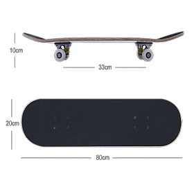 Ván trượt skateboard Keen Store gỗ phong 7 lớp mặt đen nhám tải trọng 180kg dành cho người lớn và trẻ em