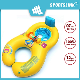 Phao bơi đôi cho Mẹ và Bé có xỏ chân an toàn ABC56 (Vàng Xanh) Sportslink