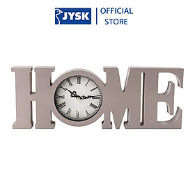 Đồng hồ để bàn kim trôi JYSK Joar nhựa hình chữ Home Love màu xám