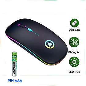 Mua Chuột Không Dây Sạc Điện Vinetteam A2 Pro Chống Ồn Thiết Kế Công Thái Học Led RGB Dành Cho Laptop Mac PC - Hàng Chính Hãng
