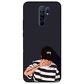 Ốp lưng dành cho Xiaomi Redmi 9 mẫu Bad Boy Nón Đen