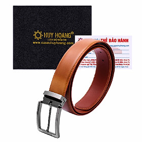 HJ4128 - Dây nịt nam Huy Hoàng viền chỉ
