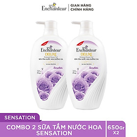 Combo 2 Sữa tắm hương nước hoa Enchanteur Sensation 650gr/ Chai