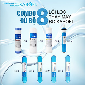 Mua Combo 8 lõi lọc nước dành cho máy lọc Karofi 8 cấp ( Lõi 123+RO+Nanosilver+Mineral+Gac T33+Far Infrared) - Hàng chính hãng