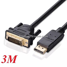 Cáp chuyển đối từ Displayport sang DVI 3m Ugreen 10222 -  Hàng chính hãng