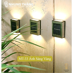 Đèn Tường 2 Đầu Chiếu Sáng MT-33,MT-32 - Sử Dụng Năng Lượng Mặt Trời - Chống Nước IP65 - Ánh Sáng Trắng,Vàng,Đổi Màu - Có Video