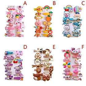 Set 14 Phụ Kiện Kẹp Tóc Xinh Xắn Cho Bé Gái Gelu Kids Phong Cách Hàn Quốc
