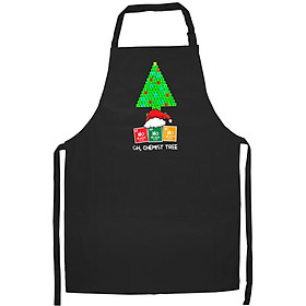 Tạp Dề Làm Bếp In Hình Christmas Chemistry Science Periodic Table Chemist Tree