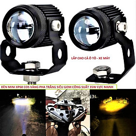 Mua Đèn Trợ Sáng Bi Cầu Mini XP60 – 2 Chế Độ Cốt Vàng Pha Trắng  Siêu Sáng Chống Nước Tuyệt Đối Chất Lượng Cao   đèn ốp trần
