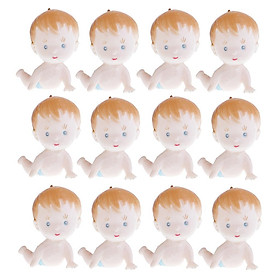 12x Mini Baby Doll Baby Shower Christening Table Decor Party Bag Filler Pink