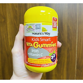 Viên uống Nature’s Way Kids Smart Vita Gummies Iron + Vitamin C – Bổ sung sắt hữu cơ và vitamin C cho trẻ