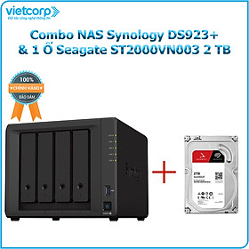 Mua Combo Thiết bị lưu trữ NAS Synology DS923+ và 1 Ổ cứng Seagate ST2000VN003 2 TB - Hàng Chính Hãng