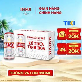 Bia Hanoi Premium - Thùng 24 lon 330ml