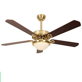 Mua Quạt trần đèn S121 SuperVilighting hàng chính hãng trang trí phòng khách quán cà phê động cơ đồng cánh gỗ cánh 1.32m