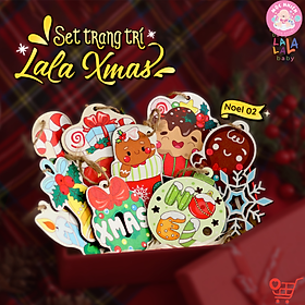 Đồ Chơi Tô Màu Gỗ Noel LalaXmas - Bộ Kit DIY Tự Vẽ và Làm Đồ Trang Trí Giáng Sinh - Lalala Baby