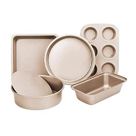 Mua Sét 5 khay nướng chống dính chất liệu cao cấp set dụng cụ làm bánh  khuôn làm bánh muffin bánh mỳ bánh pizza bánh cup