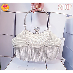 Ví Cầm Tay Nữ Bóp Dự Tiệc Clutch Mã 210P Đính Đá pha lê lấp lánh sang trọng