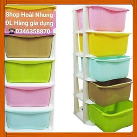 Tủ nhựa 5 ngăn sắc màu37*37*98cm