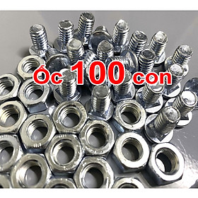 Ốc bắt kệ 100 con | kệ sắt V lỗ đa năng