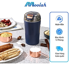 Máy Xay Hạt Khô Cầm Tay Đa Năng Công Suất Lớn 300W Máy Xay Bột Ngũ Cốc Cafe Thảo Dược Các Loại Hạt Lưỡi 4 Cánh Thép 304 Cực Nhanh Chỉ Từ 6 Đến 18 Giây Dung Tích Lớn 80g Thiết Kế Nắp Trong Suốt Dễ Quan Sát Độ Mịn