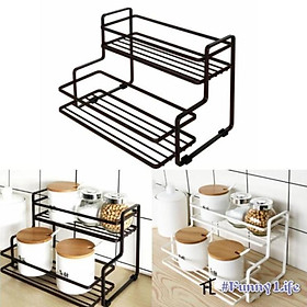 Mua (SIÊU RẺ) Kệ gia vị bậc thang THÉP NÂU ĐEN hàng đẹp