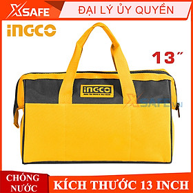 Mua Túi đồ nghề dụng cụ INGCO 13 inch có miệng rộng Chống thấm nước Túi đựng dụng cụ đa năng cho ngành kỹ thuật xây dựng