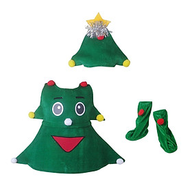 Kids Christmas Tree Costume Clothes Outfit for Halloween Stage Performance Birthday