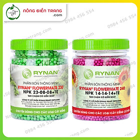 Bộ Phân Bón Tan Chậm Thông Minh Rynan Flowermate dành cho Kiểng lá và Hoa Kiểng - Hộp 150g - Rynan 230, Rynan 240 VTNN Nông Điền Trang