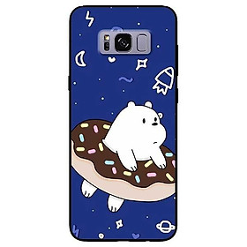 Ốp lưng dành cho Samsung S8 - S8 Plus - S9 Plus mẫu Gấu Trắng Donut