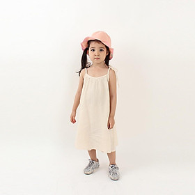 Đầm Hai Dây Bé Gái Cotton Mềm  - Nhập Khẩu Hàn Quốc