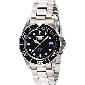 Invicta Men's 8926 Pro Diver Collection Automatic Watch, Silver-Tone/Black Dial/Half Open Back