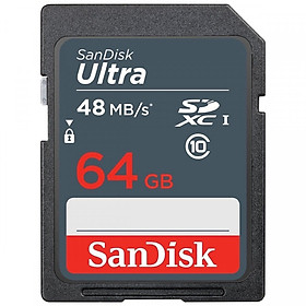 Thẻ Nhớ SD SanDisk Ultra Class 10 64GB - 48MB/s - Hàng Nhập Khẩu