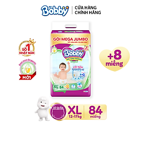 Tặng thêm 8 miếng Tã bỉm quần Bobby 3mm Gạo non XL84