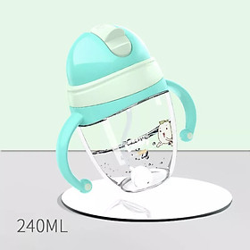 Bình tập uống chống sặc Little bean cho bé từ 6 tháng tuổi - Xanh lá - 320ml