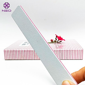 Cây Dũa Móng 2 Mặt Nhám Dạng Vuông Màu Trắng Tiện Lợi/ Nail File For Nail Salon