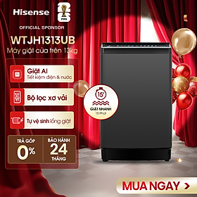 Máy Giặt Hisense 13kg WTJH1313UB Giặt thông minh AI tiết kiệm điện và nước, bảo hành 2 năm - HÀNG CHÍNH HÃNG