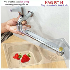 Mua Vòi bếp lạnh gắn tường KAG-RT14 cần dài   vòi chậu rửa chén bát âm tường nước mạnh sử dụng tốt
