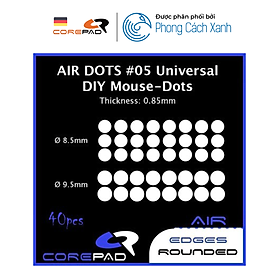 Mua Feet chuột PTFE Corepad AIR DOTS #05 Universal DIY Mouse-Dots  Ø 8.5 / 9.5mm  - Hàng Chính Hãng