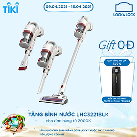 Máy Hút Bụi Không Dây Dùng Pin Sạc Lock&Lock ENV116WHT (150W) - Hàng Chính Hãng