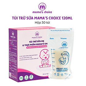 Túi Trữ Sữa Mama's Choice, Túi Đựng Sữa Mẹ Loại 250ml và 120ml, Kiểm Định An Toàn Bởi Bureau Veritas, Hộp 30 Túi